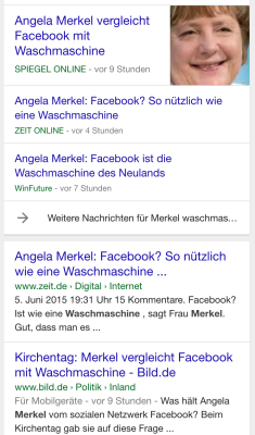 Merkel vergleicht Facebook mit einer Waschmaschine Merkel (Kirchentag 2015)