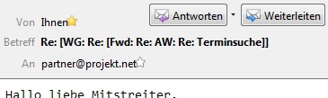 E-Mail mit dem Betreff „Re:[WG: Re: [Fwrd: Re: AW: Re: Terminsuch]]